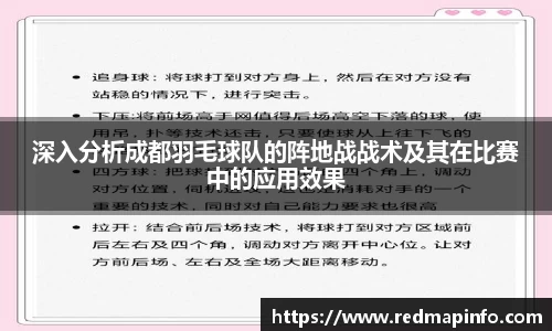 深入分析成都羽毛球队的阵地战战术及其在比赛中的应用效果