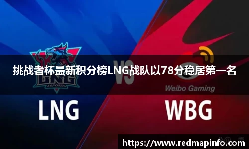 挑战者杯最新积分榜LNG战队以78分稳居第一名
